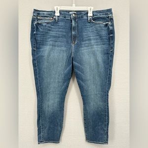 Good American Always Fits Good Legs Cigarette Jeans Womens Plus 22 GLC148T Denim